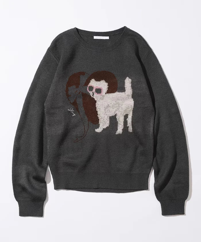 Sweat-like Animal Jacquard Knit