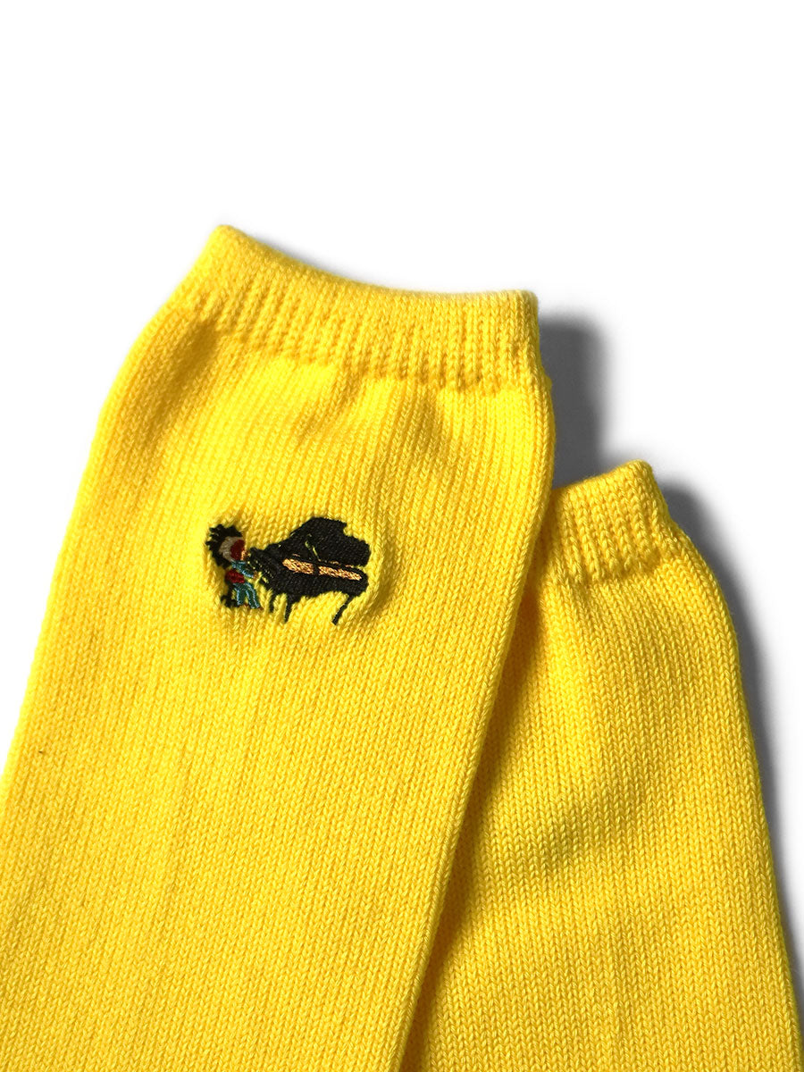 84 Piano Embroidered Socks