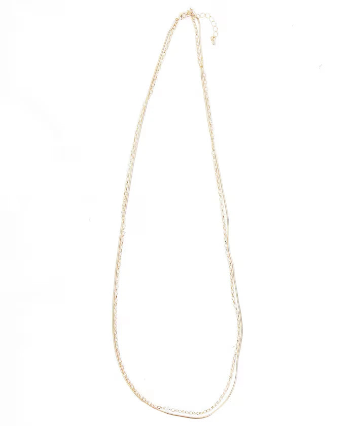 Long Double Chain Necklace
