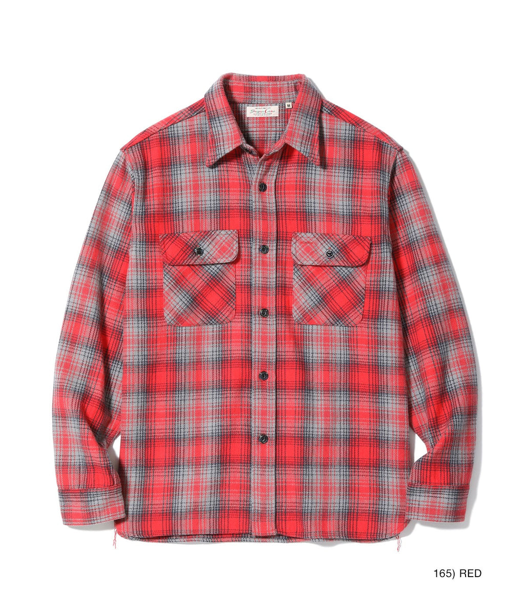 FICTION ROMANCE HERRINGBONE TWILL CHECK WORK SHIRT
