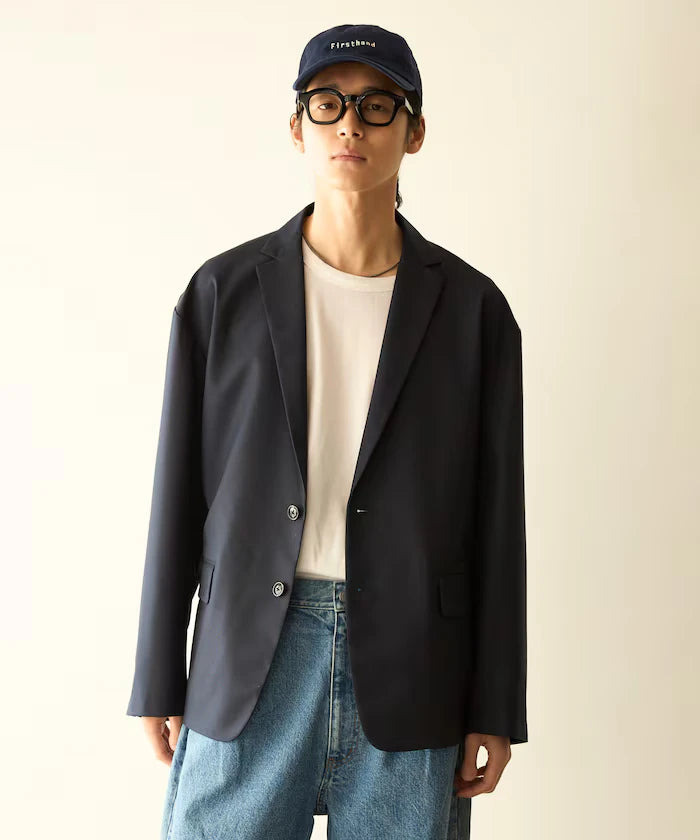 Sleeve-Contrast Tailored Jacket / Relaxed Fit