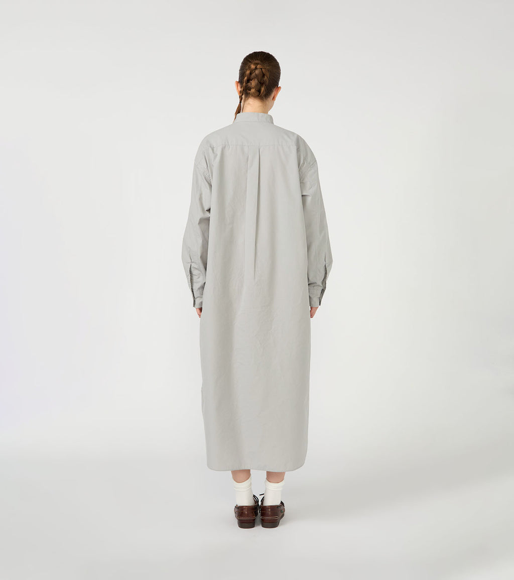 Band Collar Wind Shirt Dress