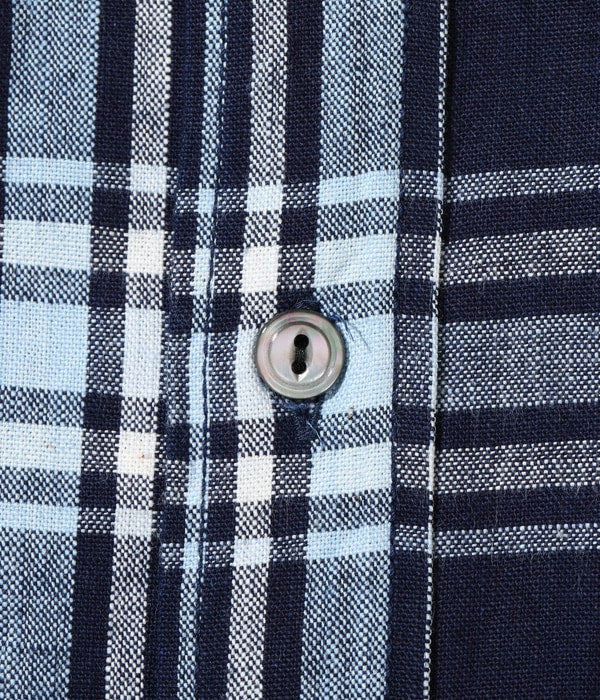 FICTION ROMANCE 7.9oz. INDIGO CHECK WORK SHIRT