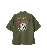 Snake & Skull Embroidery Utility Shirt