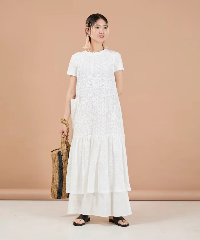 2WAY Lace Tiered Sleeveless Dress