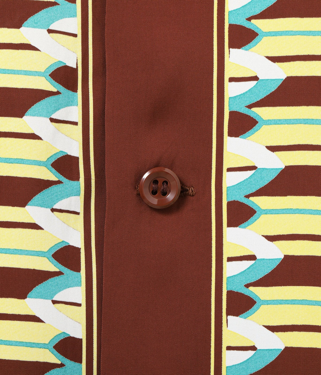 RAYON HAWAIIAN SHIRT “FLOWER FIELD BORDER”