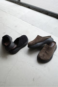 SUEDE PUFF SLIPONS