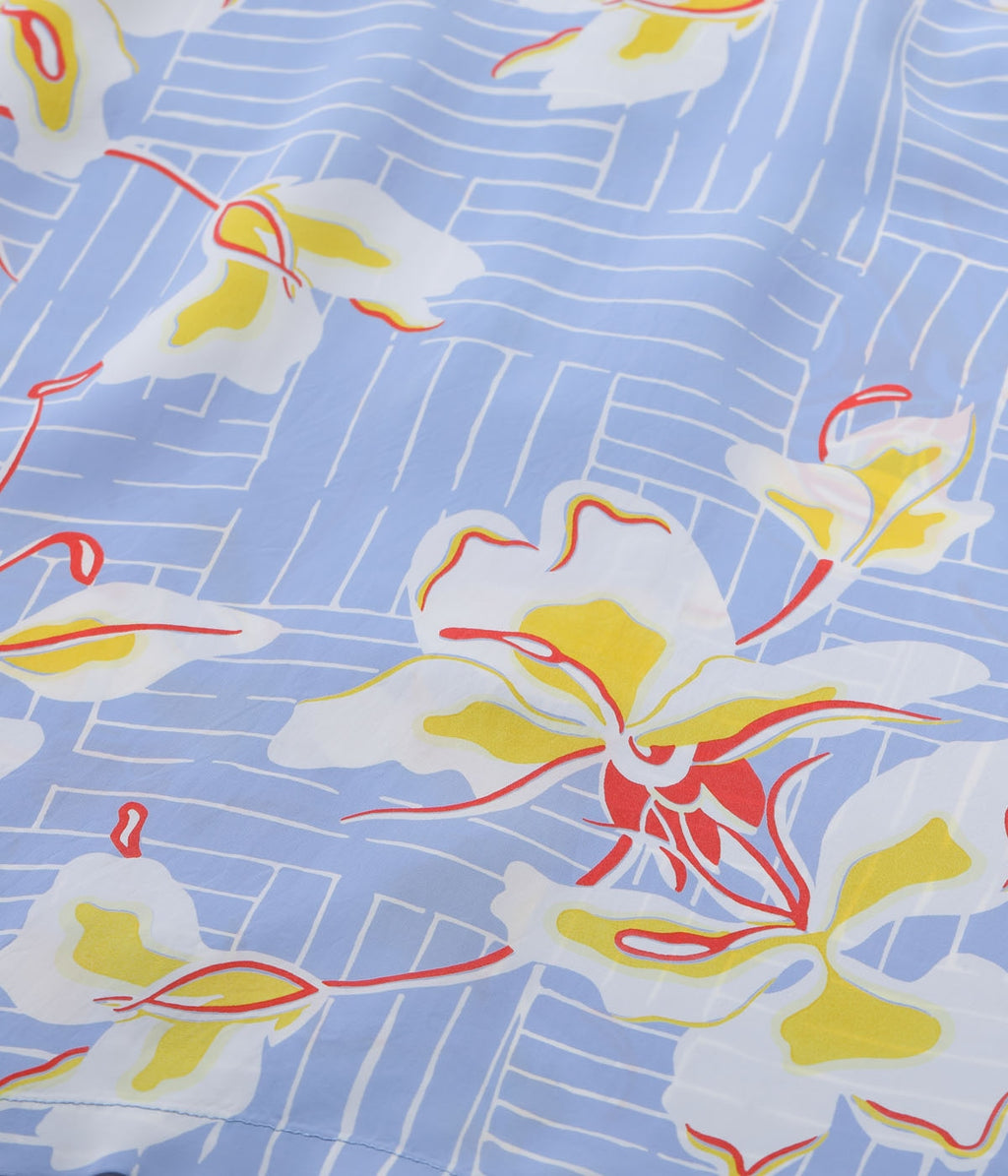 Rayon Hawaiian Shirt White Ginger