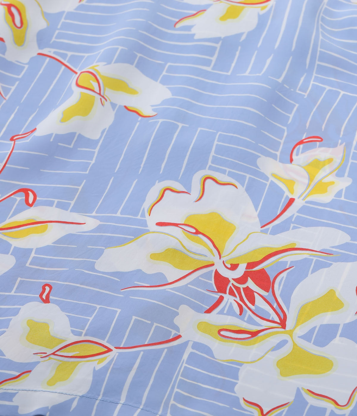 Rayon Hawaiian Shirt White Ginger