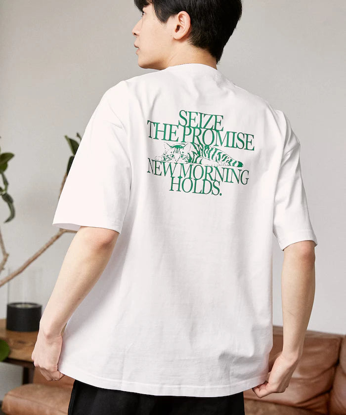 <Functional Material> PROMISE Cat Print T-Shirt Limited Release