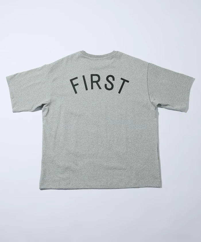6 oz Front Logo Embroidered Crew Neck T-Shirt / Back Print T-Shirt PRINT ROUND FIRST