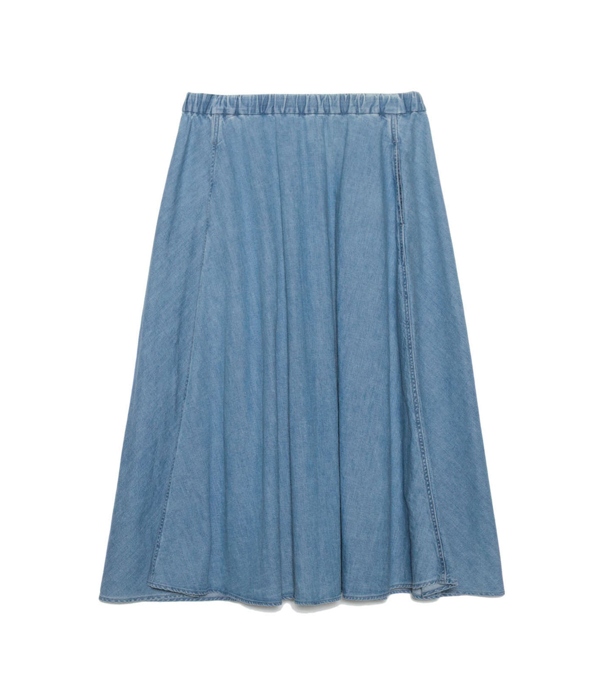 Light Denim Circular Skirt
