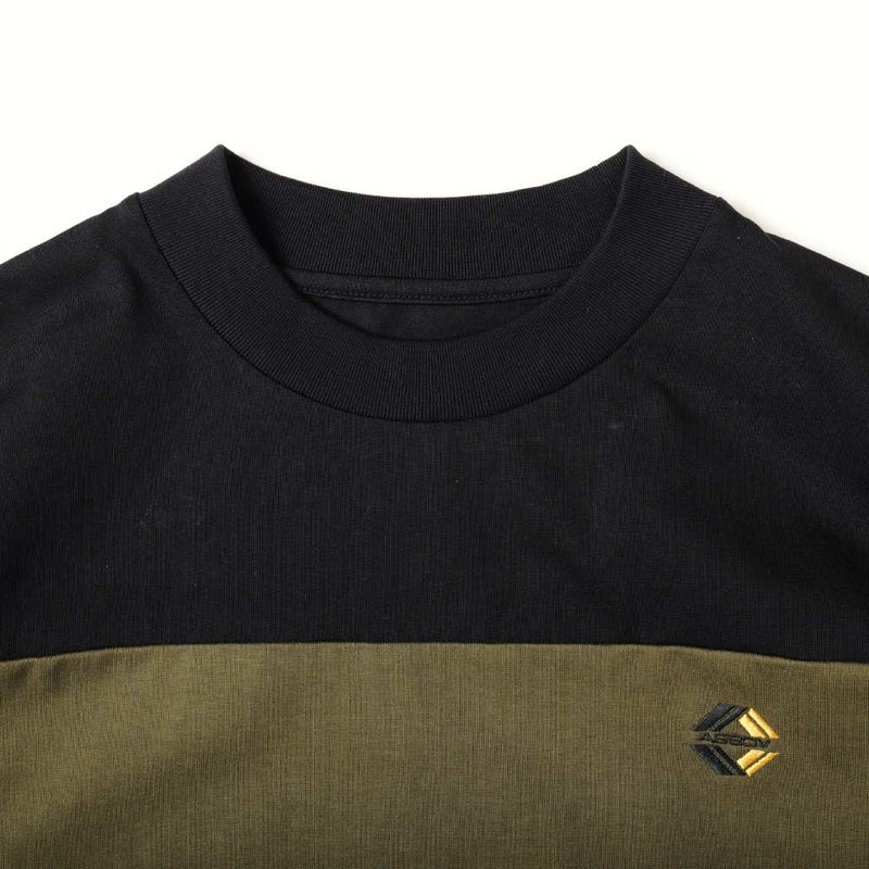 BLOCK MOCK NECK GOLF SERIES/ KHAKIK