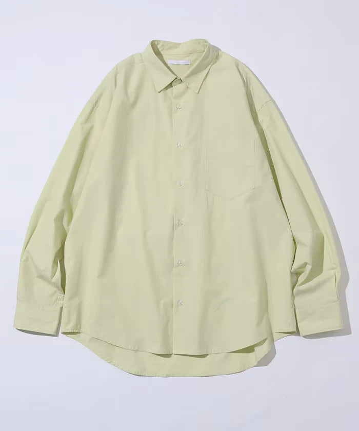 Nuance Color Oversized Regular Collar Long Sleeve Shirt