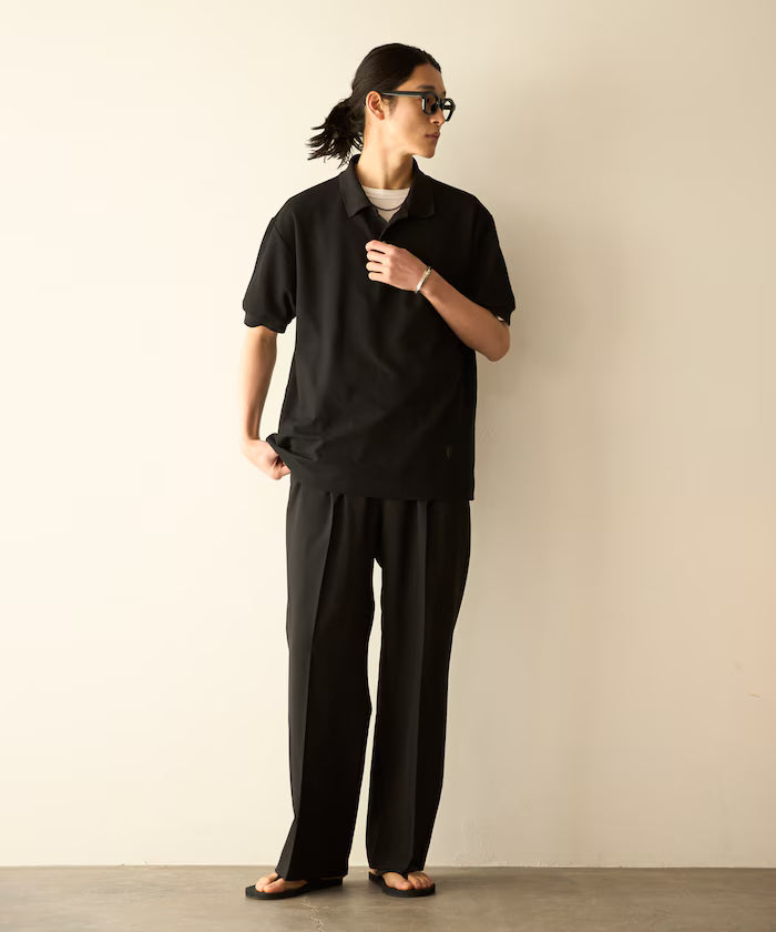 Functional Material Jacket & Wide Slacks Set Up / Washable / UV Cut / Quick Dry / Contact Cooling