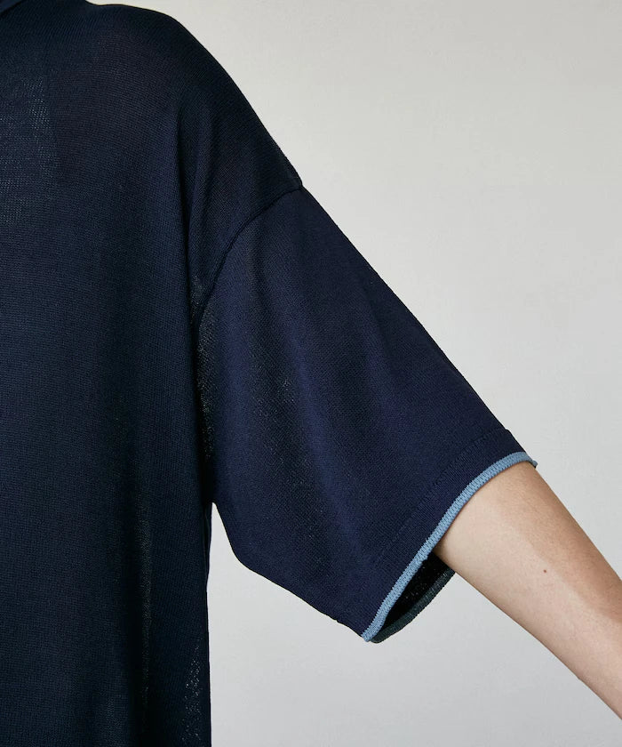 LOVE POP STUDIO Collar Layered Knit Polo Shirt Limited Edition