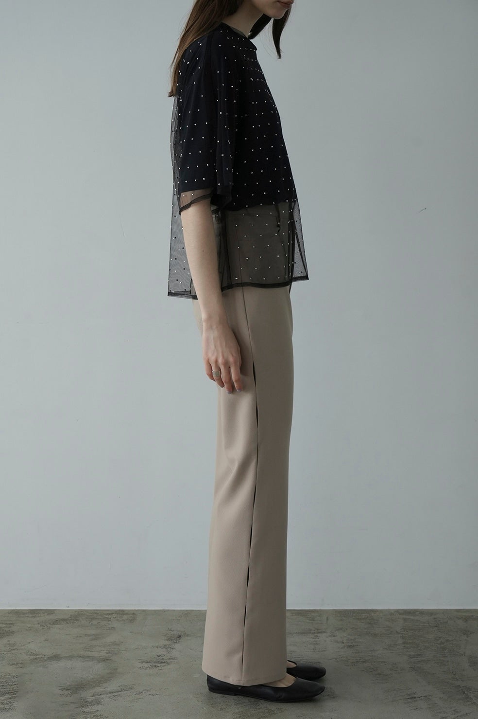 SIDE HOLE BELL BOTTOM PANTS