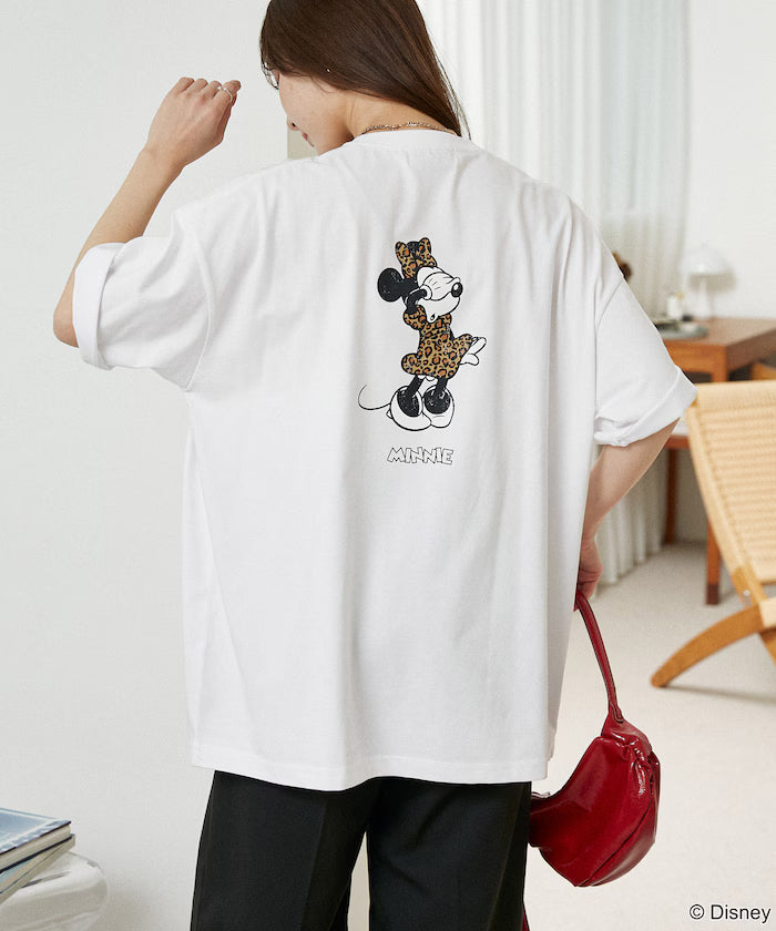 <Functional Material>Mickey Mouse & Minnie Mouse/Face T-Shirt Limited Edition