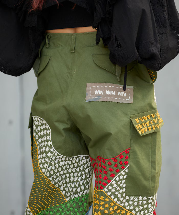 Vintage Hand-Stitched Remake Military Pants