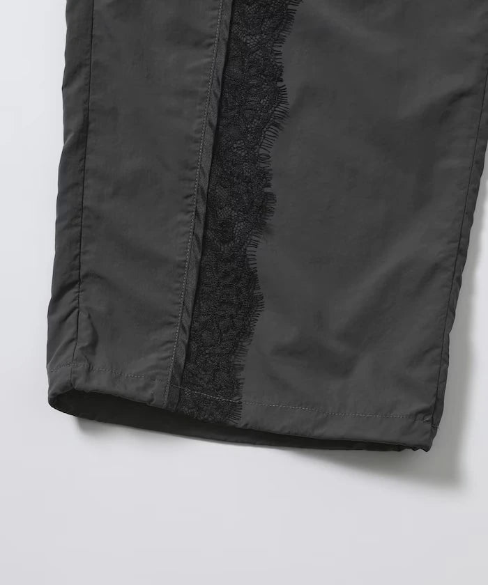 Nylon Lace Easy Wide Pants