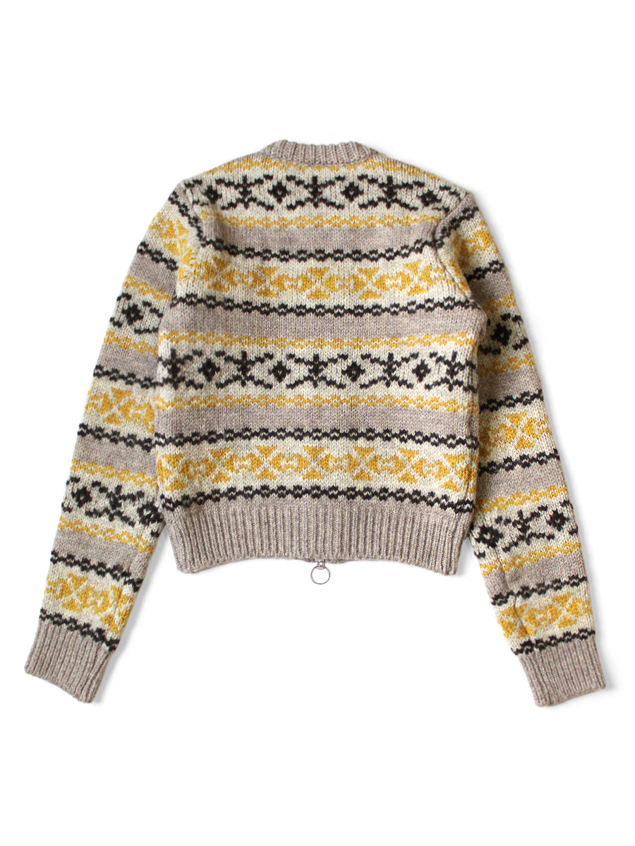 3G Wool Yellowknife Fair Isle ZIP Short...