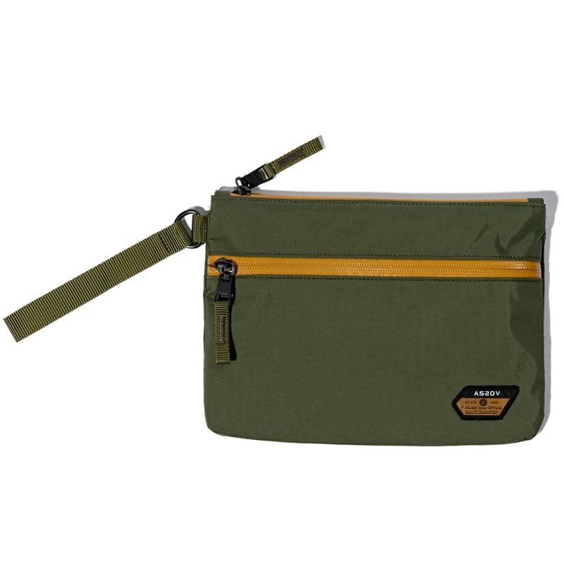 WATER PROOF FLAT POUCH Msize/KHAKI