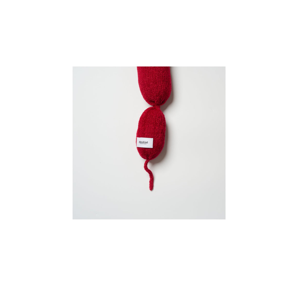 BALLOON DOG KNIT SCARF : RED