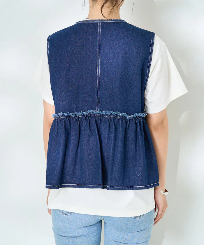 Peplum Gathered Vest <Set Up Compatible>
