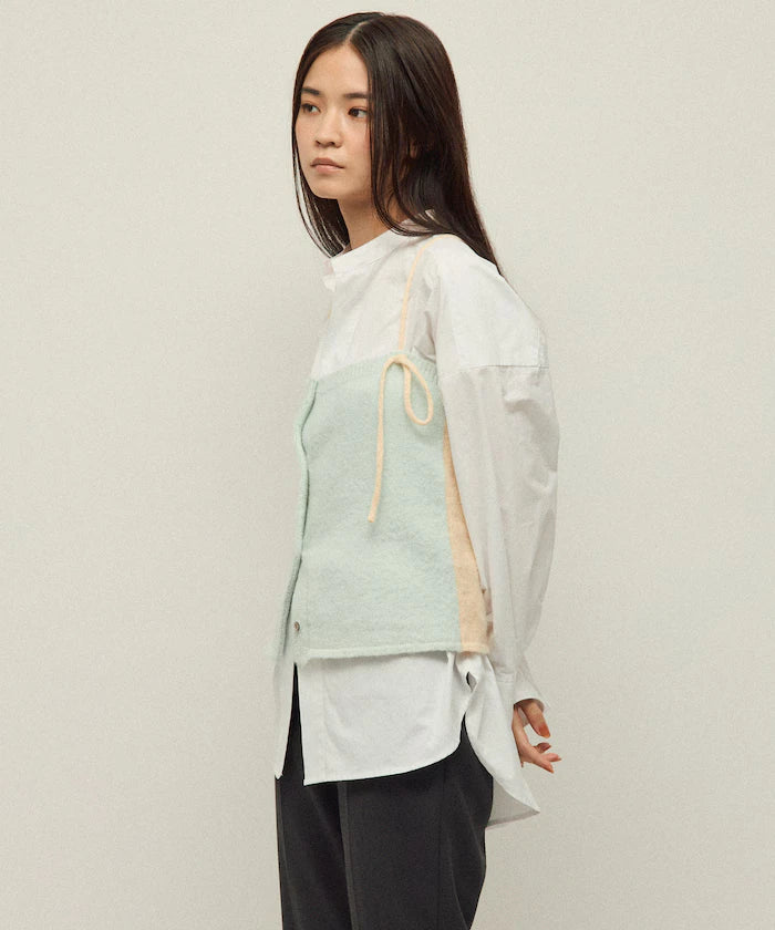 Alpaca Blend Bicolor Knit Vest