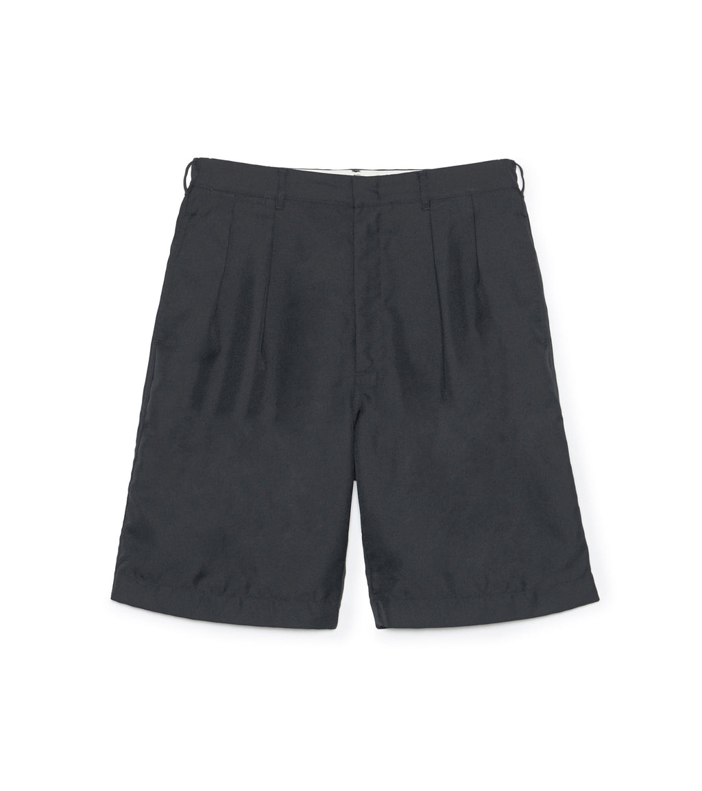 Polyester Twill Double Pleated Shorts