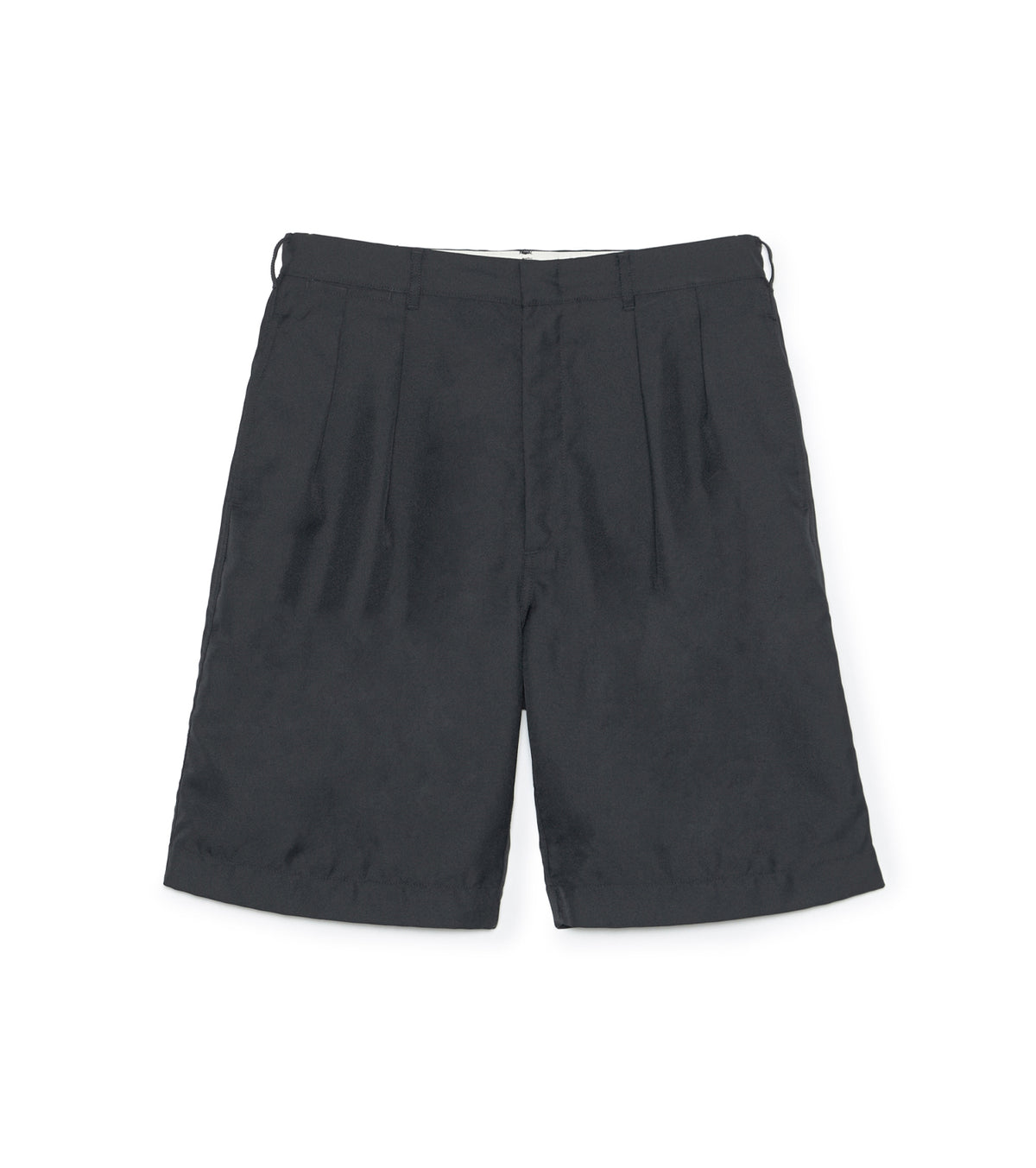 Polyester Twill Double Pleated Shorts