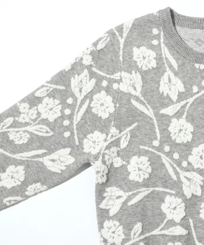 Flower Jacquard Knit Cardigan