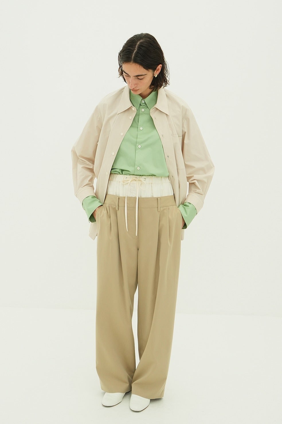 TWO TONE LAYERED SHIRTS