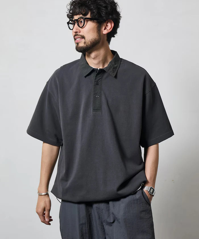 Big Silhouette Spindle Short Sleeve Tech Polo