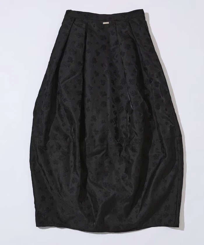 Flower Sheer Jacquard Cocoon Skirt