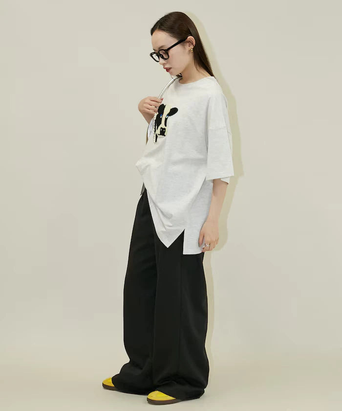 Big T-shirt with Pearl and Sagara Embroidery - Limited Edition