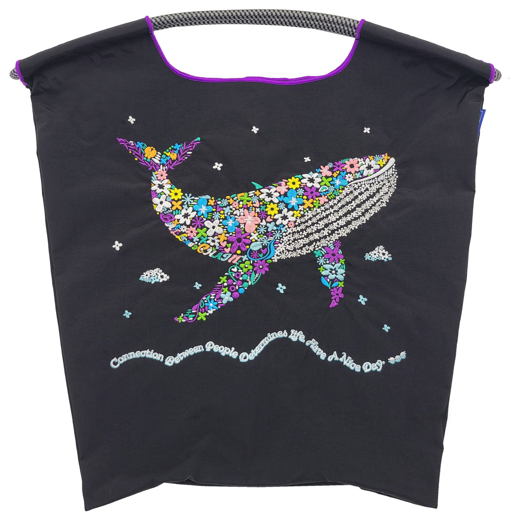 F.Whale(Flower Pattern Whale）M#01 BLACK-301054