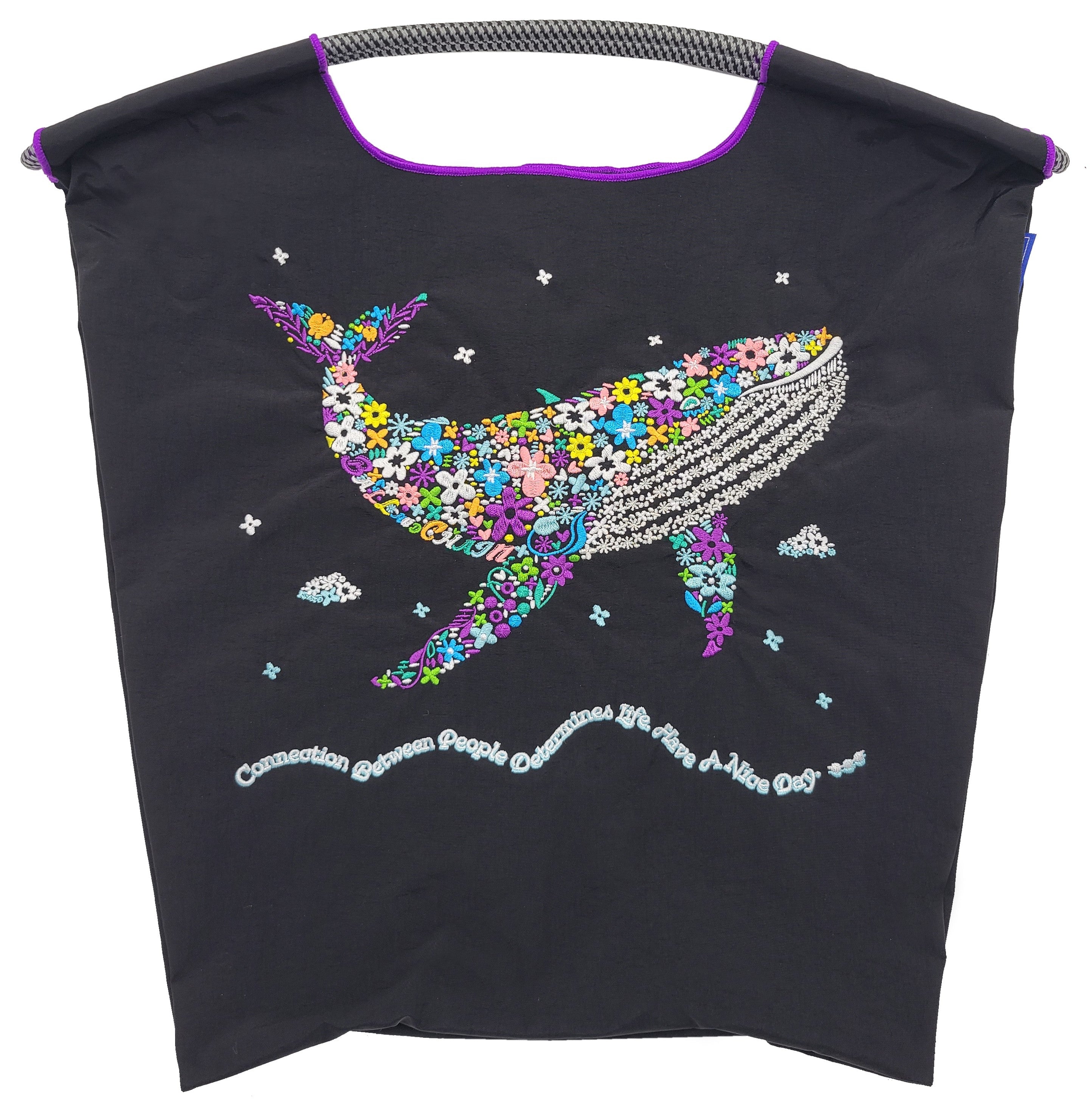 F.Whale(Flower Pattern Whale）M#01 BLACK-301054