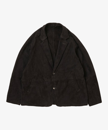 veste two button sheepskin black