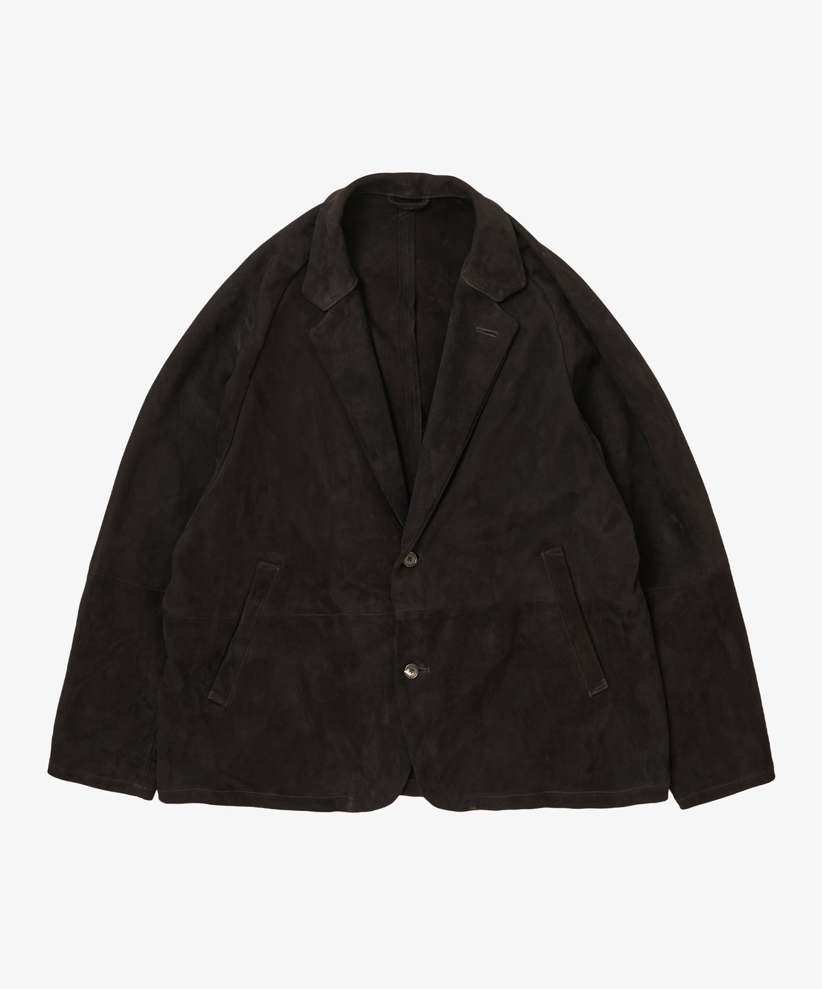veste two button sheepskin black