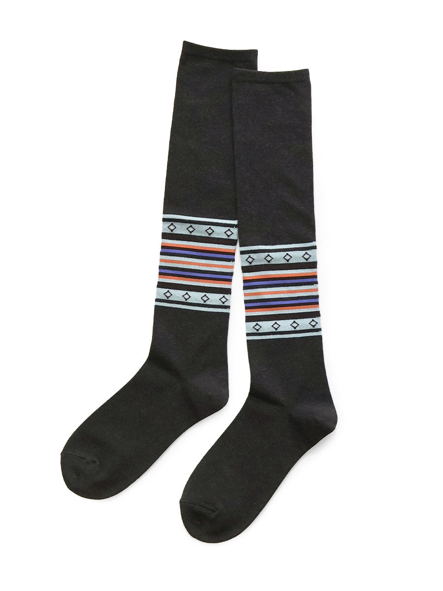 144 Pieces Gypsy Border High Socks