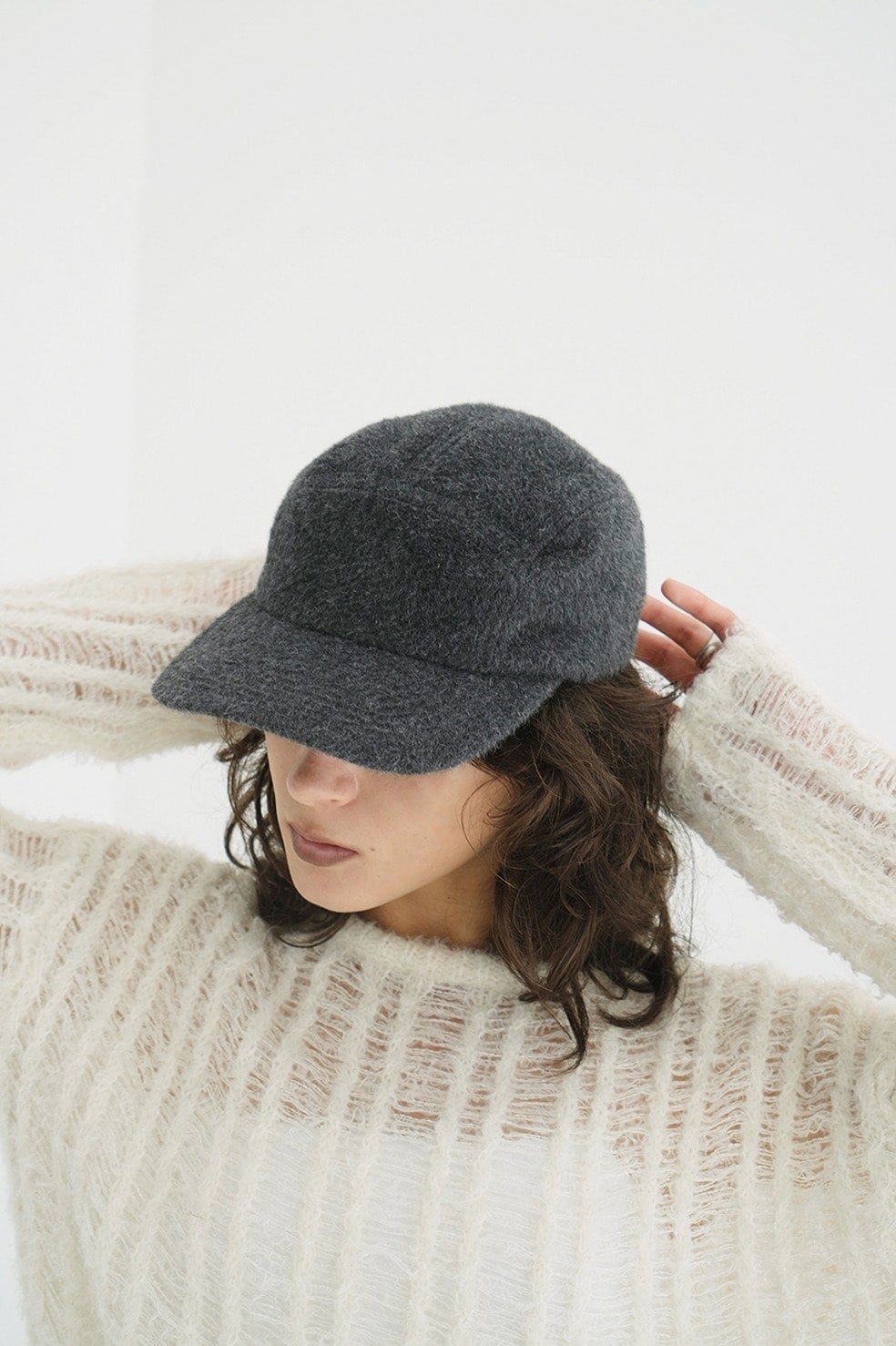 CLANE &times; KIJIMA TAKAYUKI ANGORA SHAGGY JET CAP