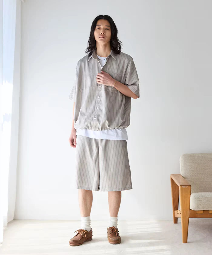 Spindle Stripe Short Sleeve Shirt / Compatible with Setup