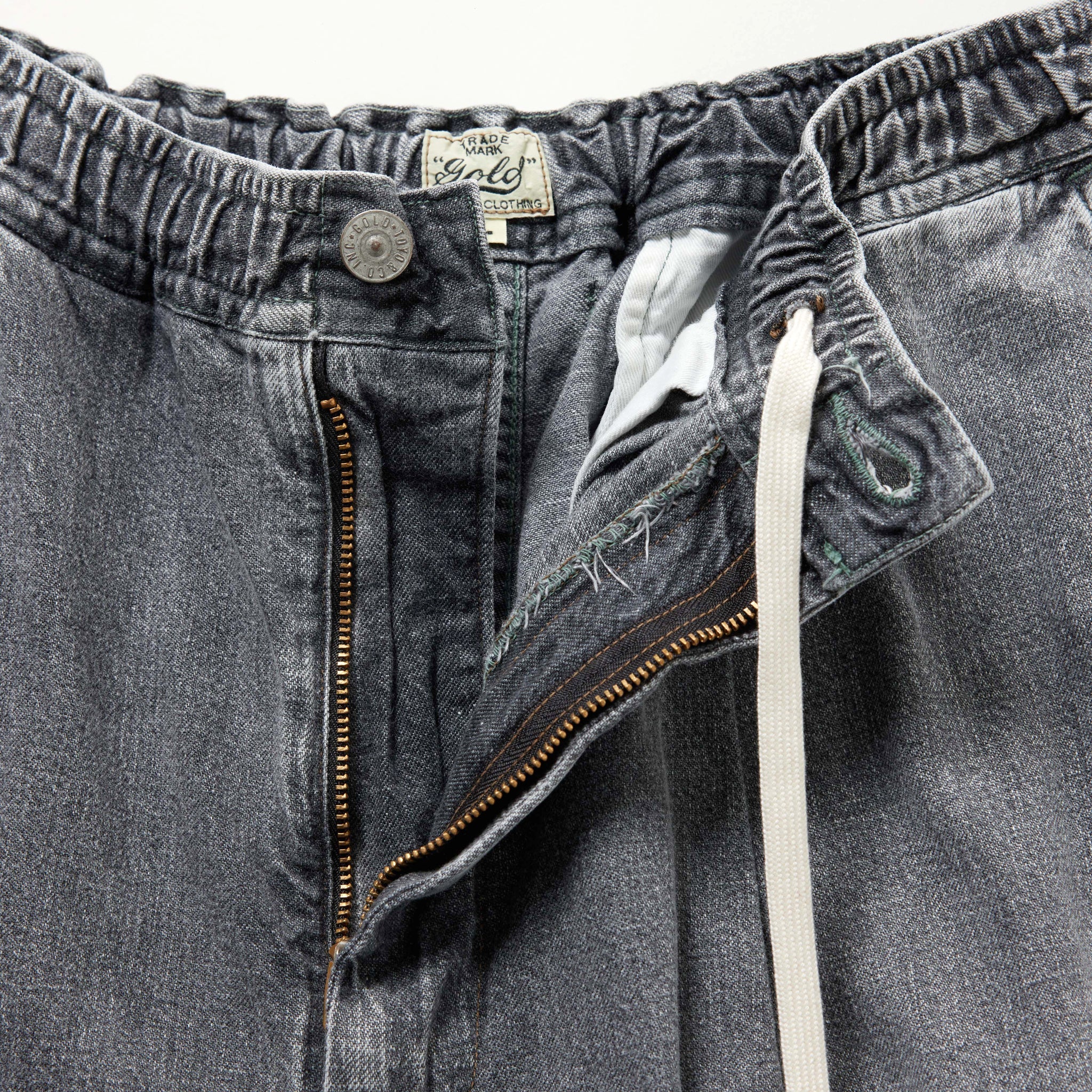 Recycled Waste Suvin Cotton Yarn 10oz. Jelt Denim Easy Wode Pants Bleach Washed