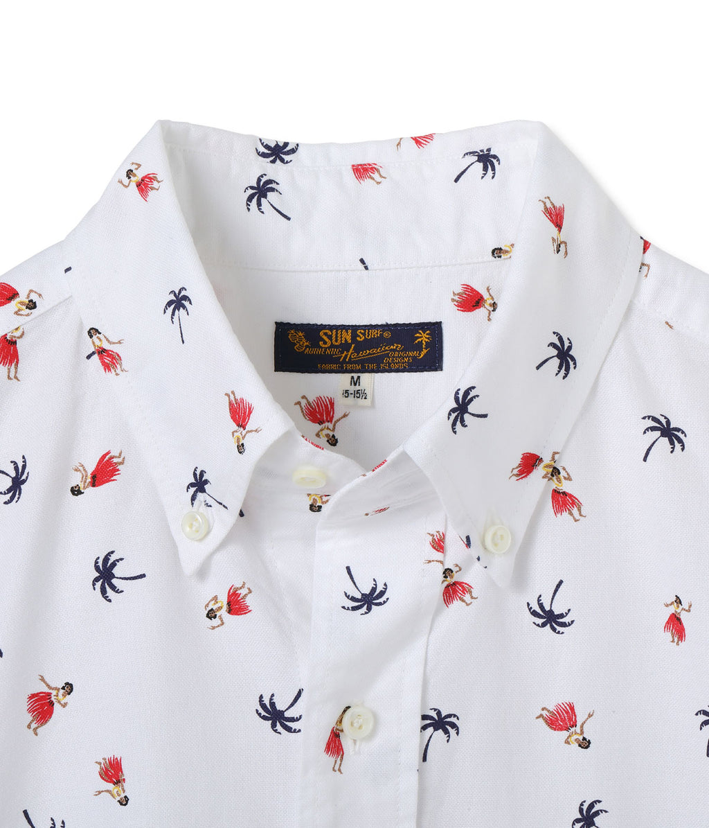 Cotton Oxford B.D. Shirt 'Hula Dancer'
