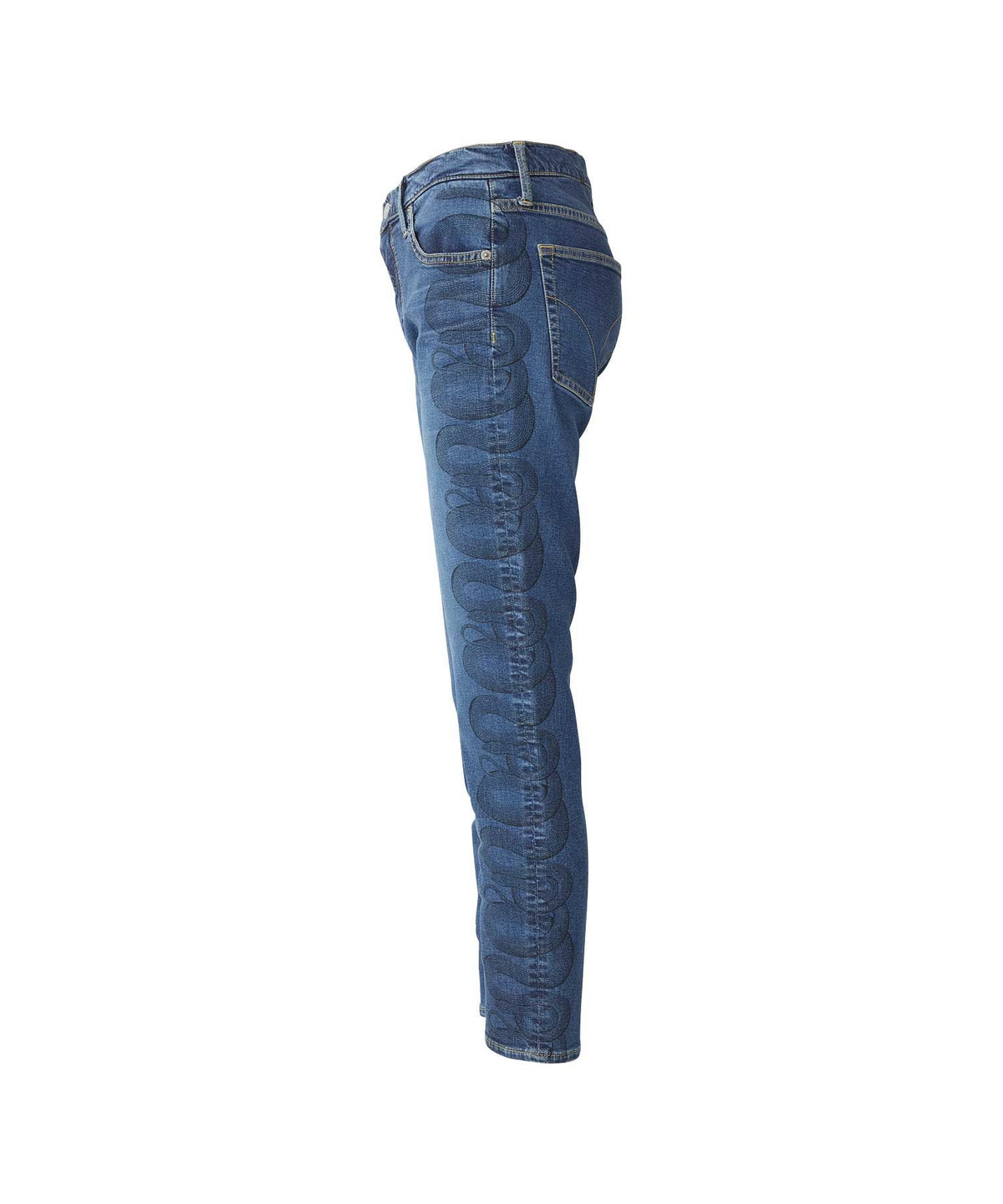 Snake Loop Skinny Denim Pants