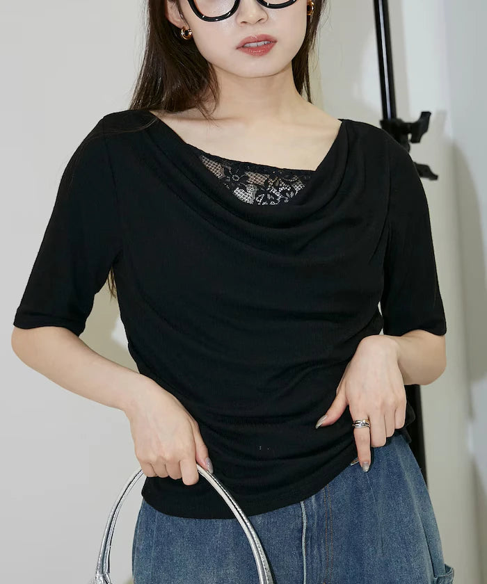 Race Layered Tereko Draped T-Shirt Limited Edition