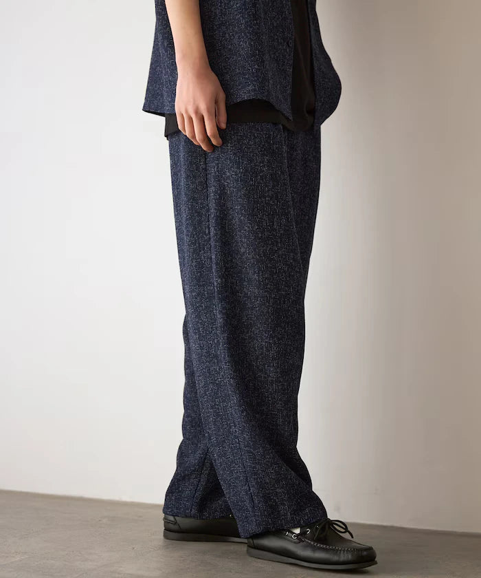 Dry Touch Summer Tweed Spindle Easy Wide Pants