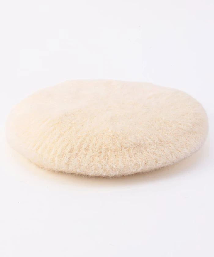Mohair-Like Beret Hat