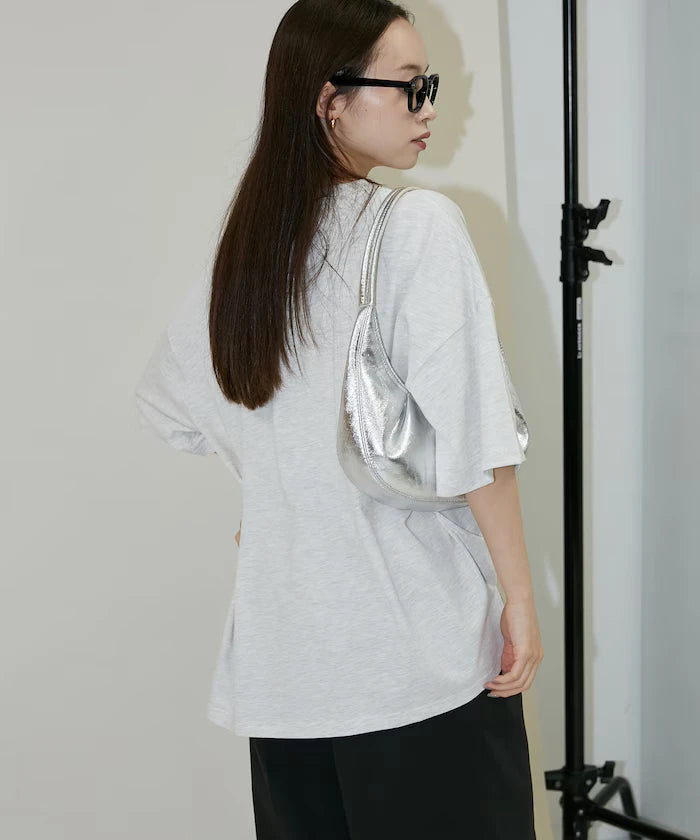 Big T-shirt with Pearl and Sagara Embroidery - Limited Edition